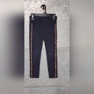 Wonder Nation Black Leopard Detail Pants Girls 6